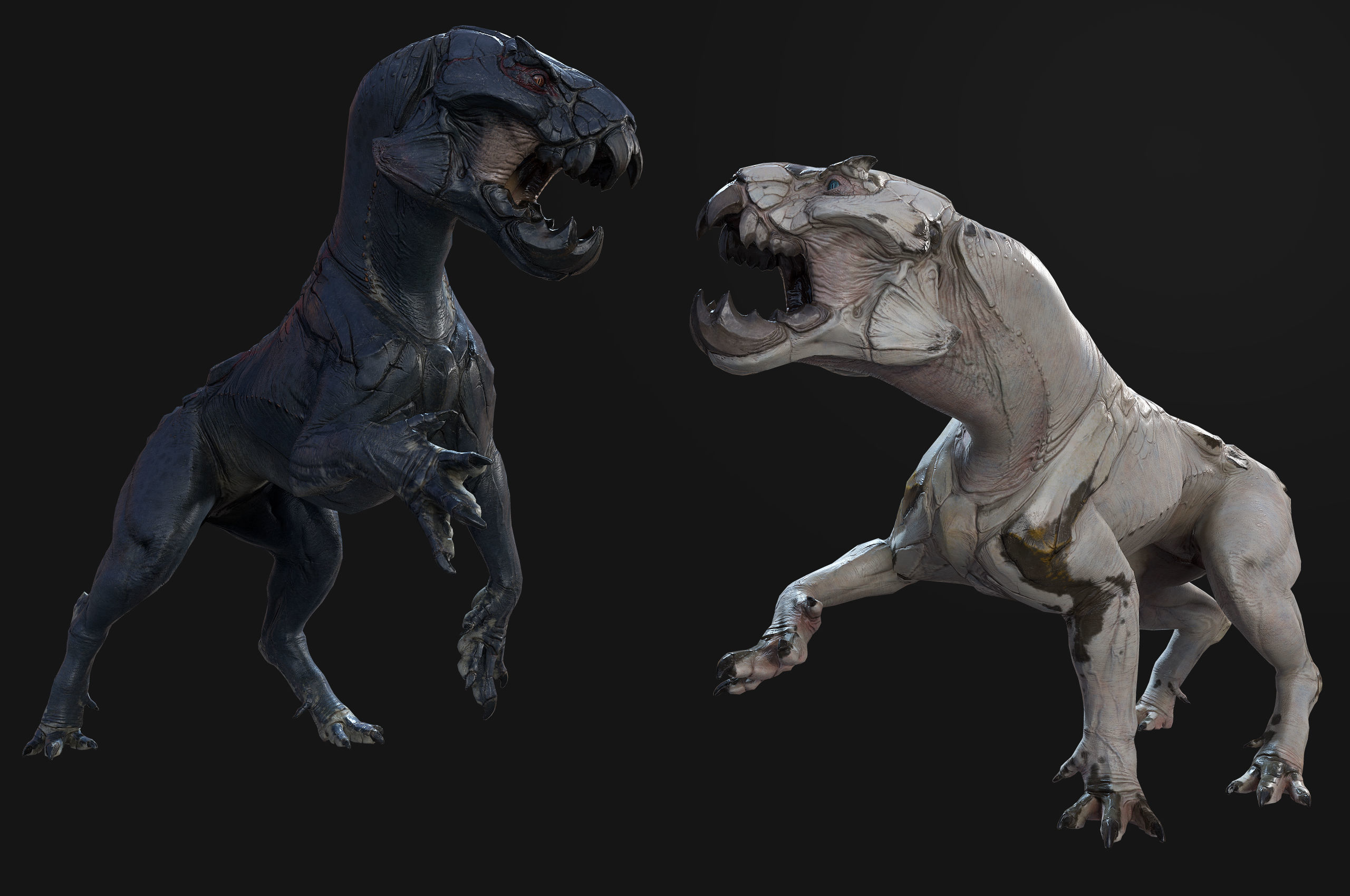 Alien Cat Low-poly 3D model_6