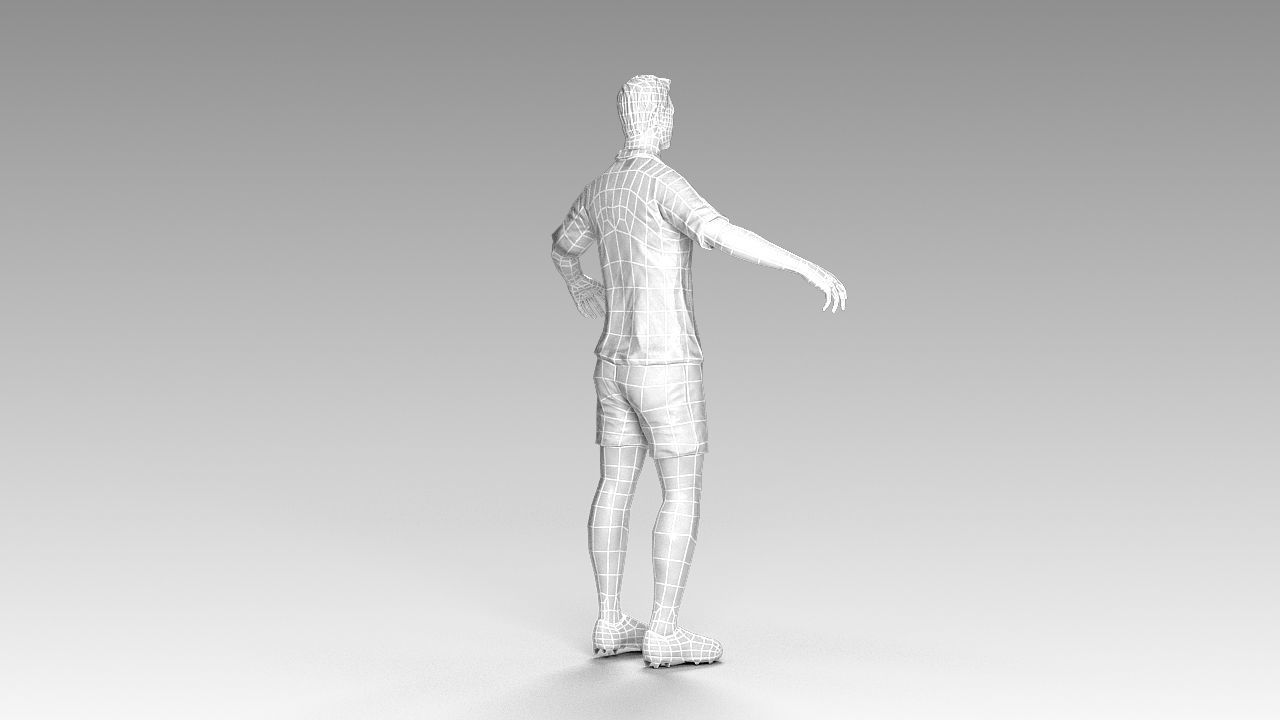 Footballer 02 Rigged PBR Low-poly 3D model_46