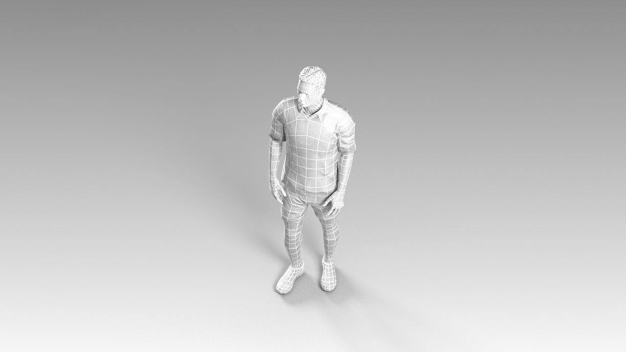 Footballer 02 Rigged PBR Low-poly 3D model_53