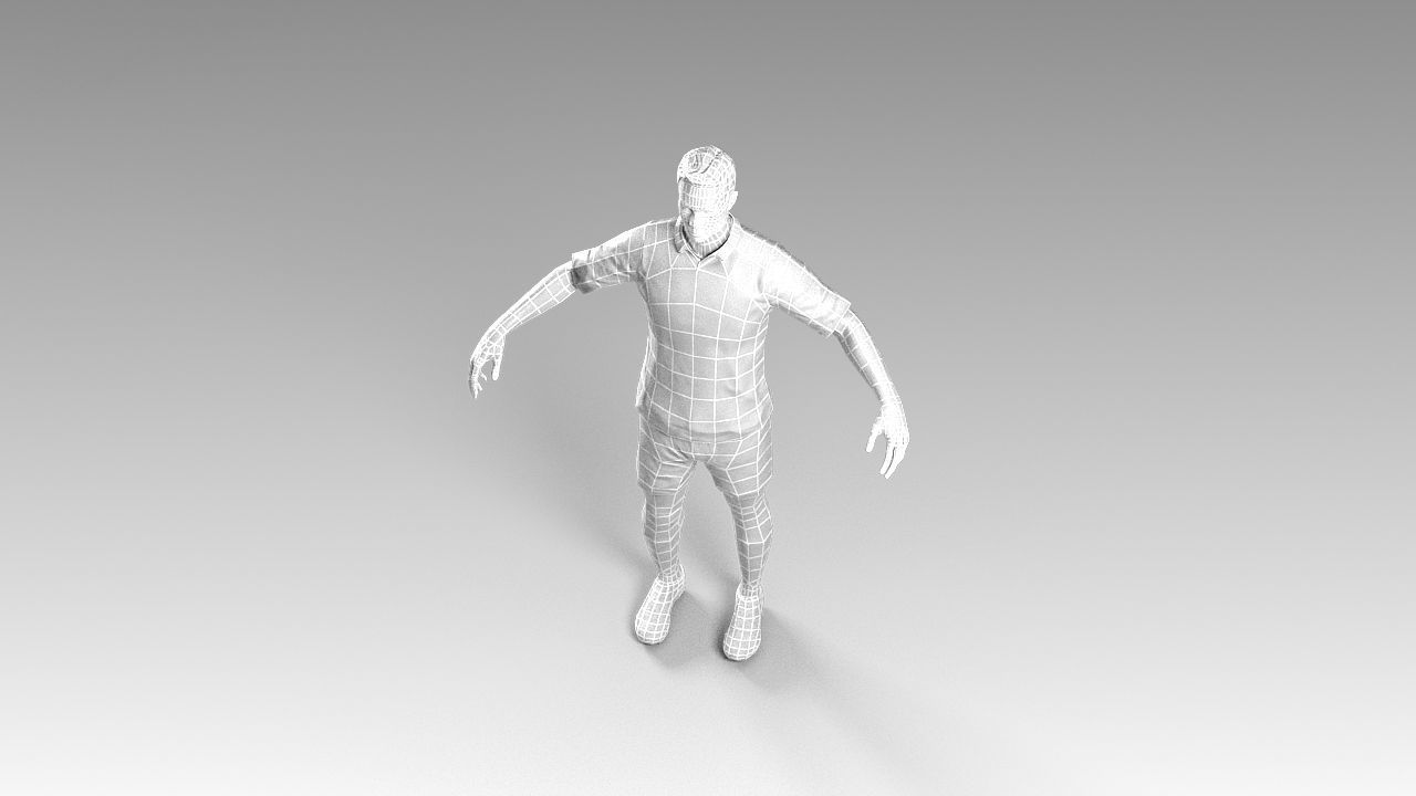 Footballer 02 Rigged PBR Low-poly 3D model_47