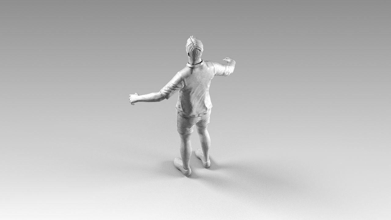 Footballer 02 Rigged PBR Low-poly 3D model_35