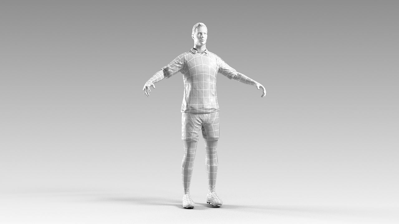Footballer 02 Rigged PBR Low-poly 3D model_48