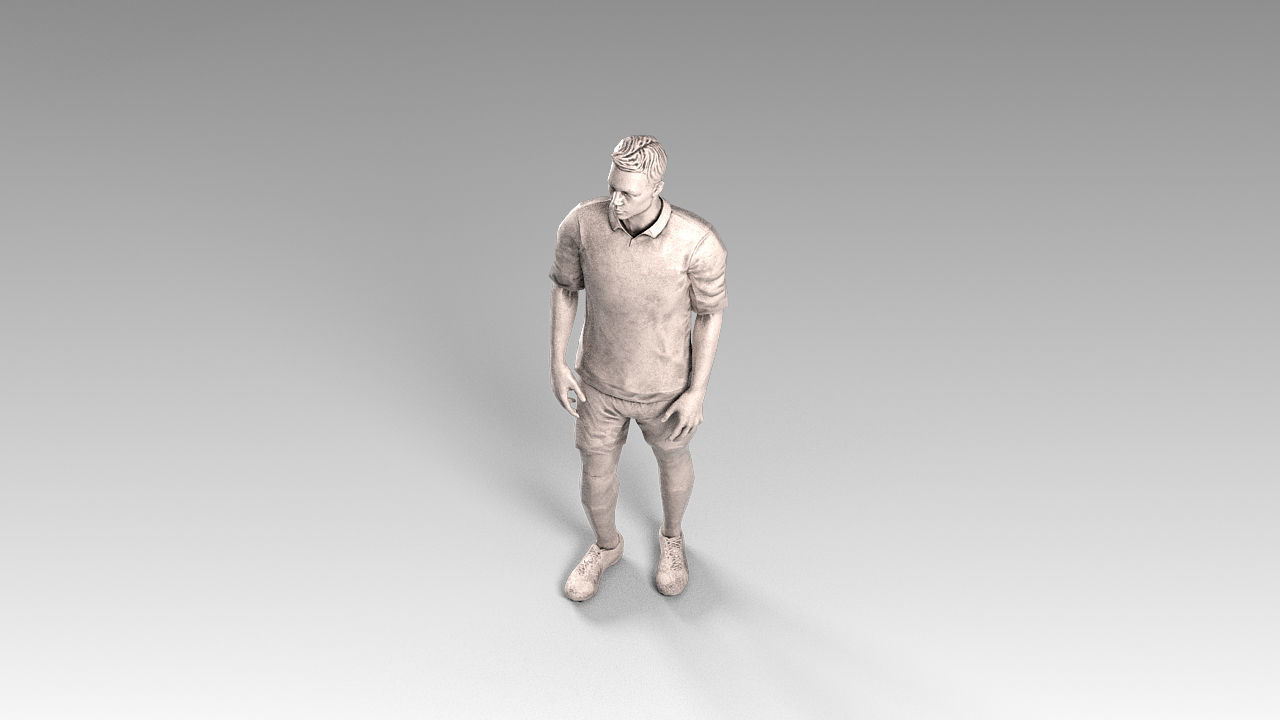 Footballer 02 Rigged PBR Low-poly 3D model_16