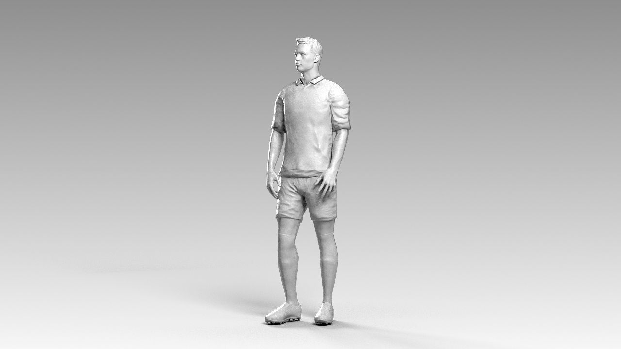 Footballer 02 Rigged PBR Low-poly 3D model_40