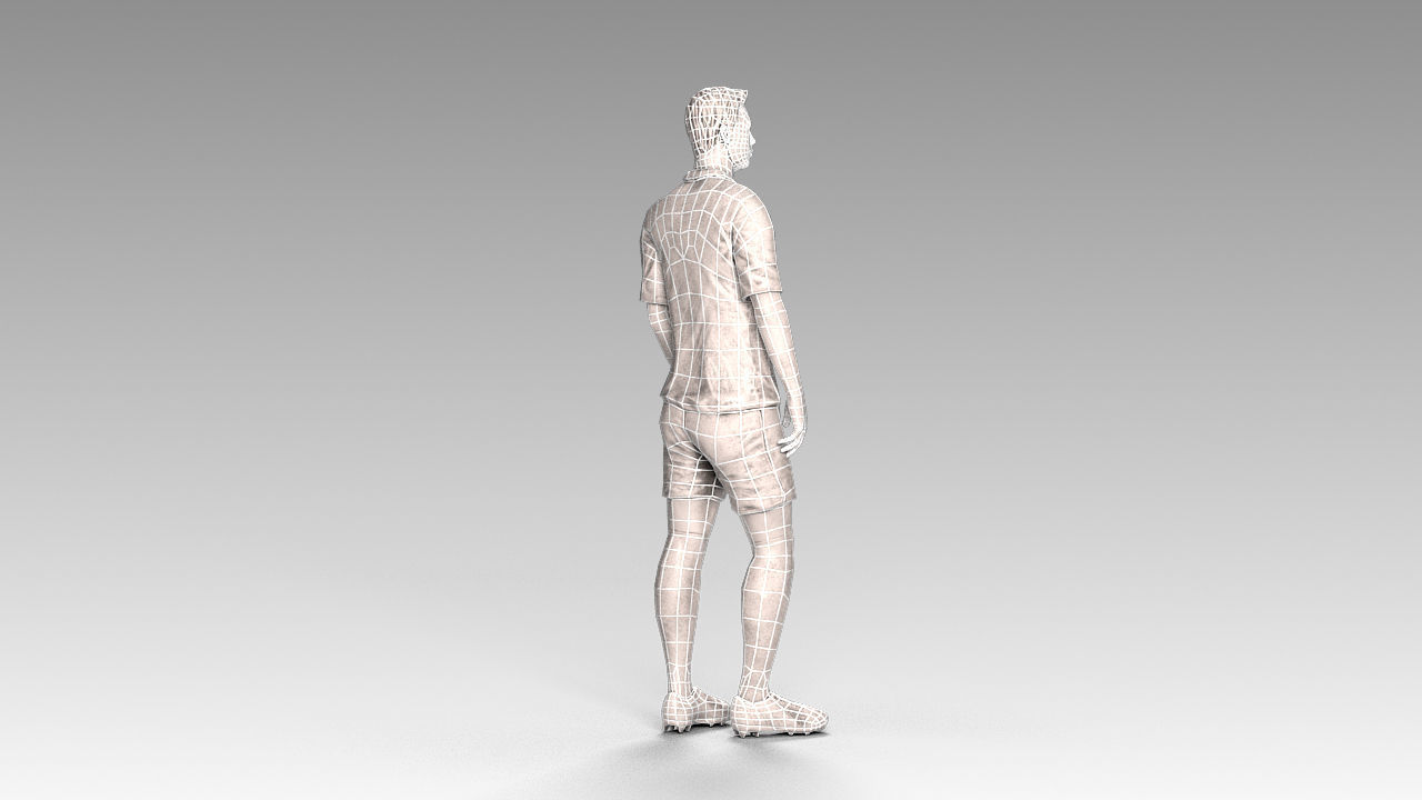 Footballer 02 Rigged PBR Low-poly 3D model_30