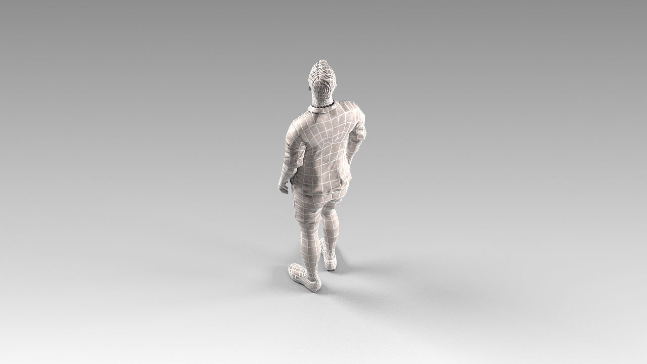 Footballer 02 Rigged PBR Low-poly 3D model_28