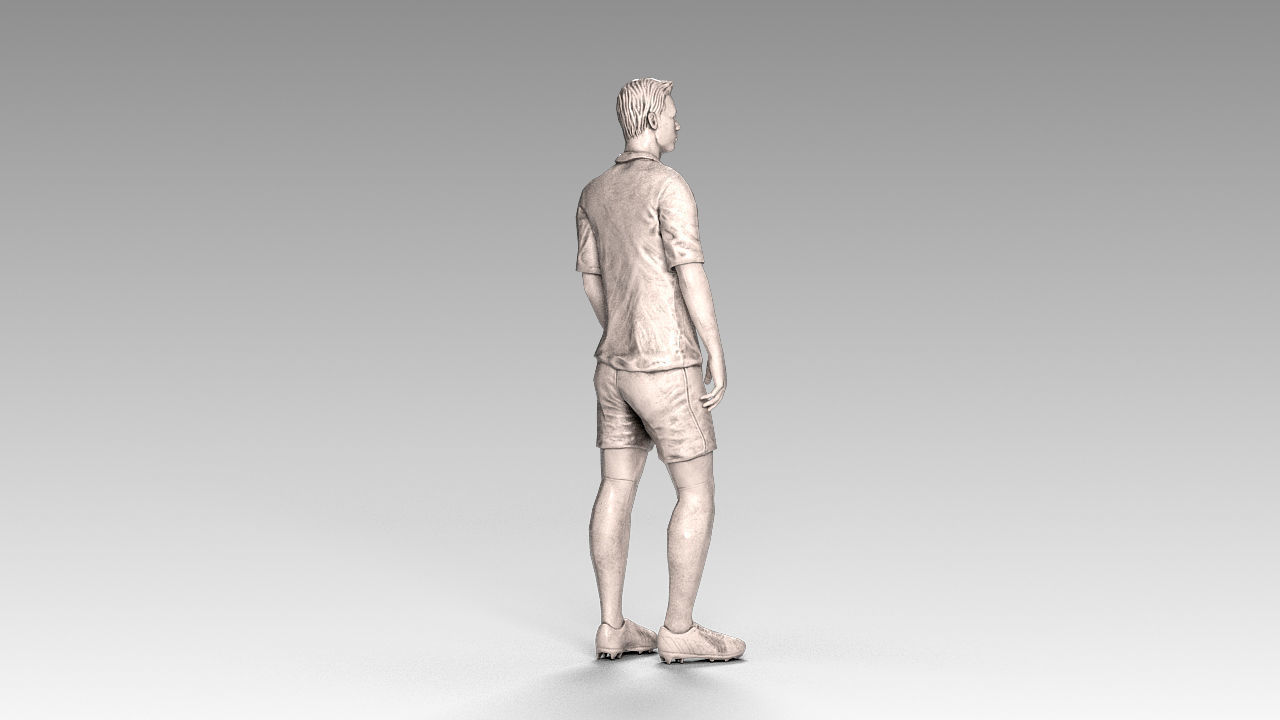 Footballer 02 Rigged PBR Low-poly 3D model_17