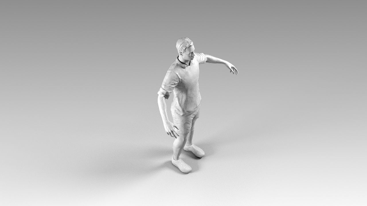 Footballer 02 Rigged PBR Low-poly 3D model_36