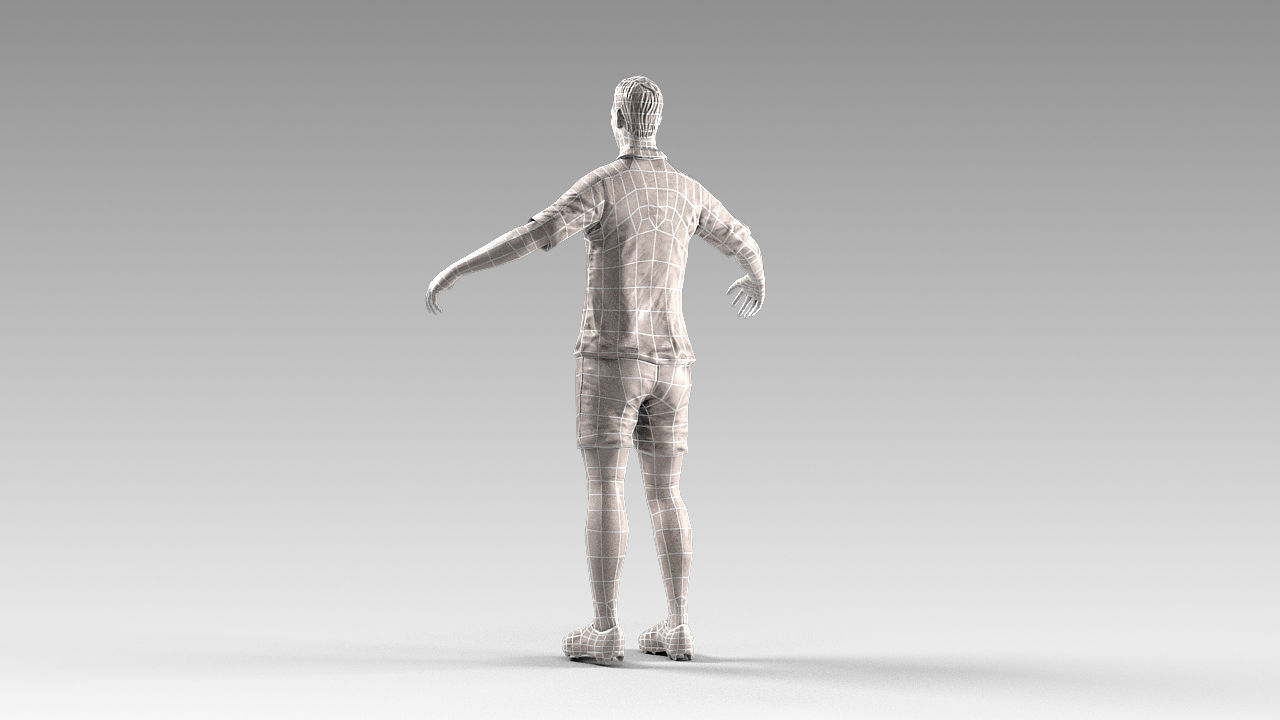 Footballer 02 Rigged PBR Low-poly 3D model_21