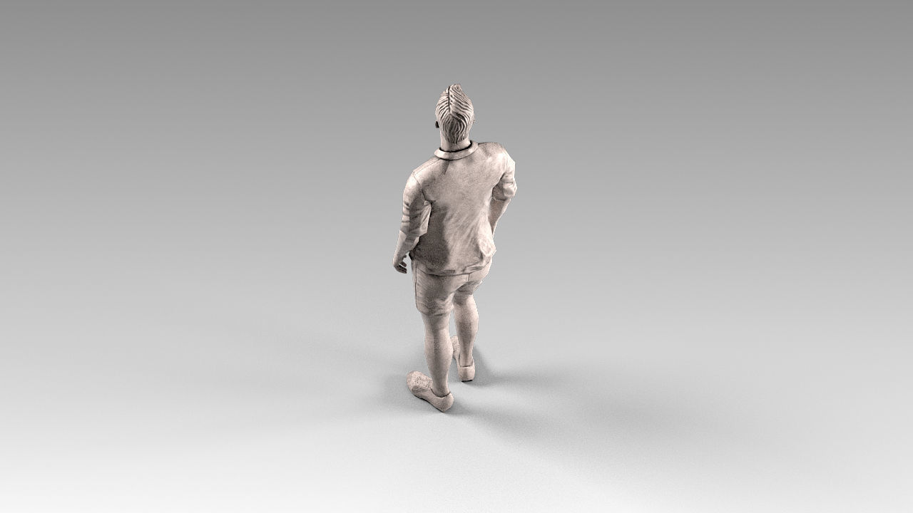 Footballer 02 Rigged PBR Low-poly 3D model_15