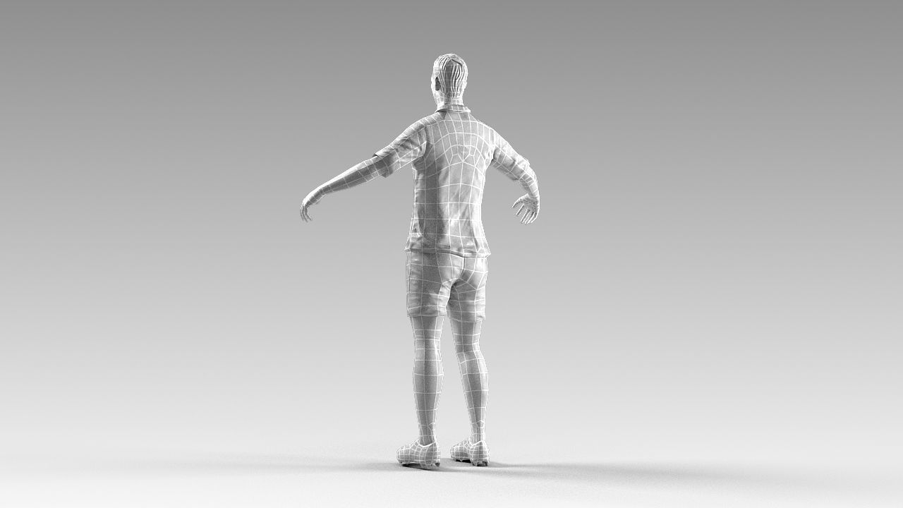 Footballer 02 Rigged PBR Low-poly 3D model_49