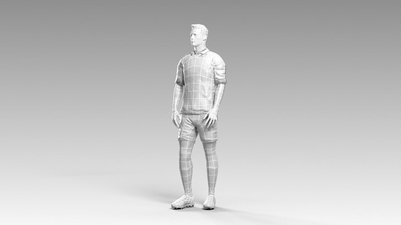 Footballer 02 Rigged PBR Low-poly 3D model_50