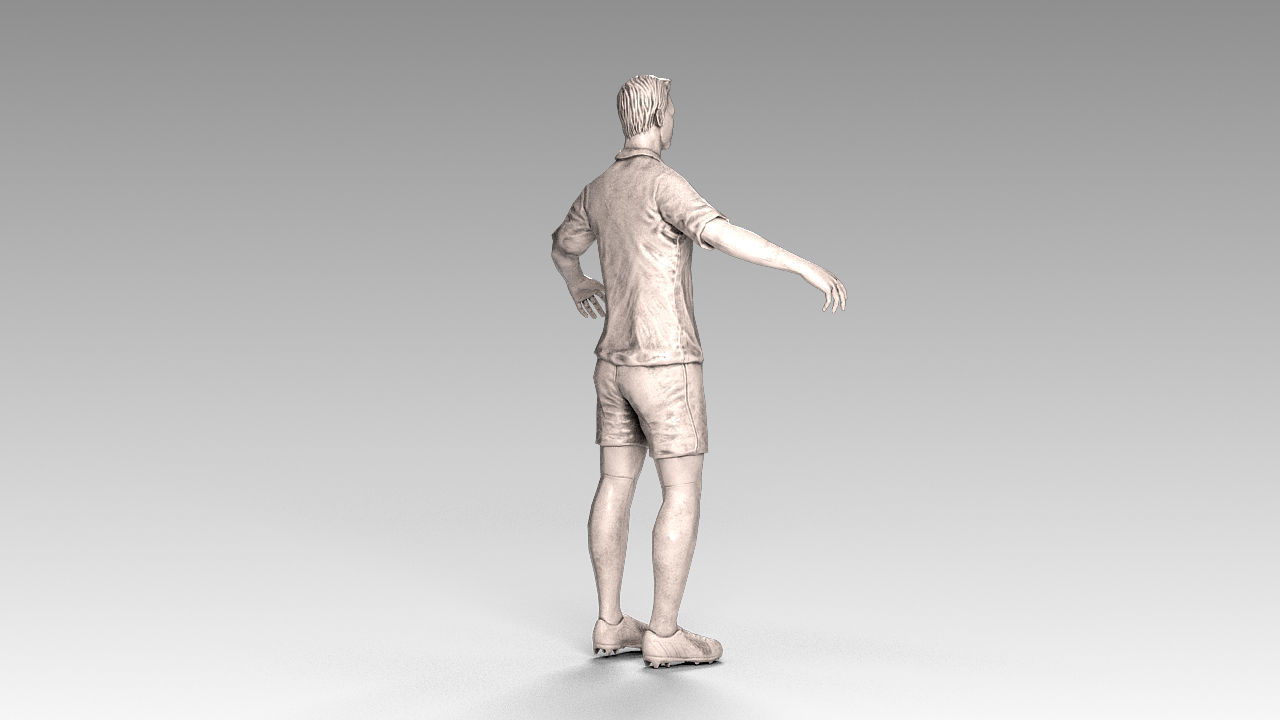 Footballer 02 Rigged PBR Low-poly 3D model_11