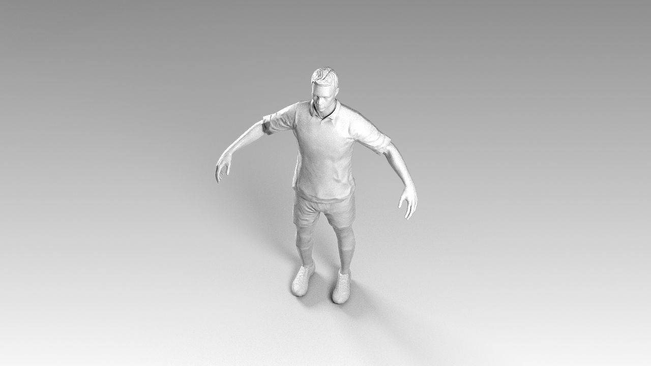 Footballer 02 Rigged PBR Low-poly 3D model_37