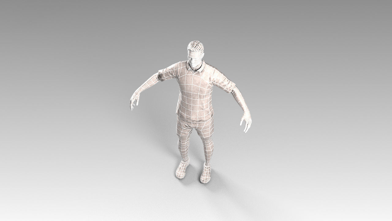 Footballer 02 Rigged PBR Low-poly 3D model_22