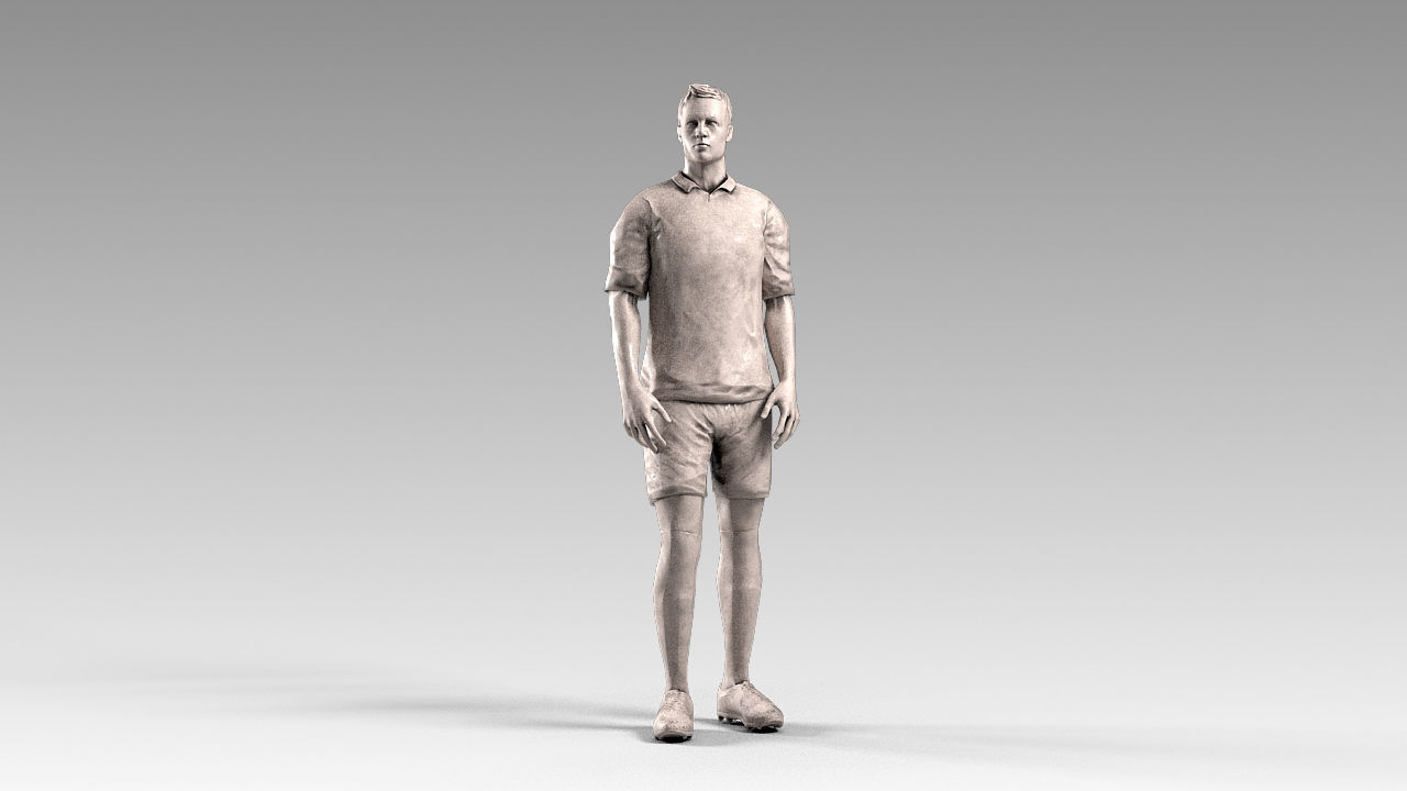 Footballer 02 Rigged PBR Low-poly 3D model_12