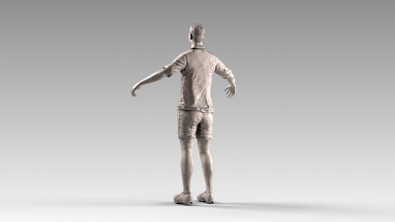 Footballer 02 Rigged PBR Low-poly 3D model_10