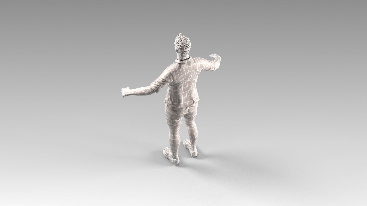 Footballer 02 Rigged PBR Low-poly 3D model_25
