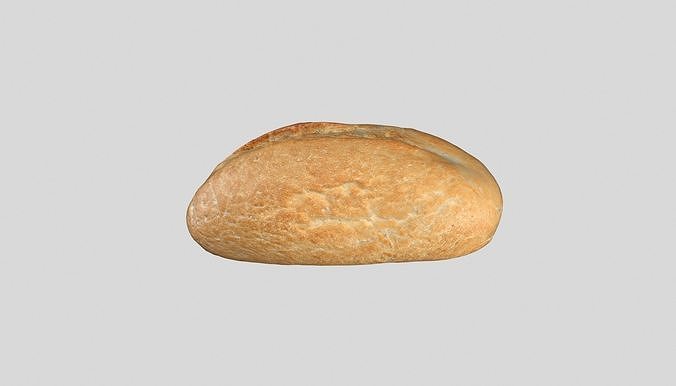 Schnitt Bread Roll Photoscan Low-poly 3D model 7