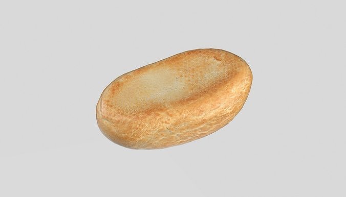 Schnitt Bread Roll Photoscan Low-poly 3D model 4
