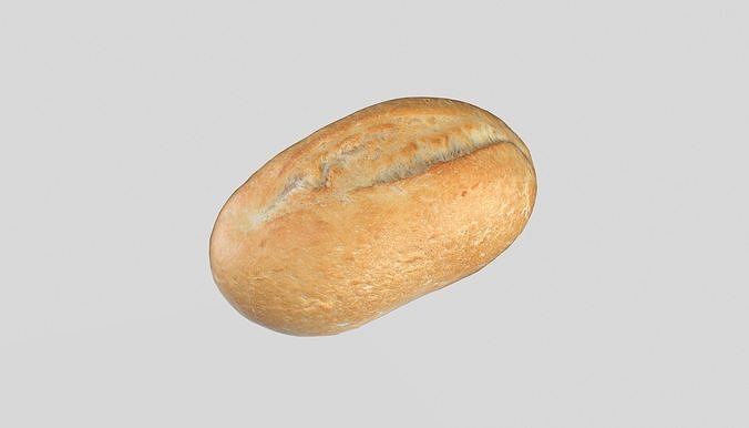Schnitt Bread Roll Photoscan Low-poly 3D model 3