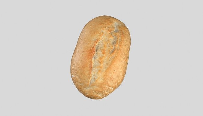 Schnitt Bread Roll Photoscan Low-poly 3D model 6