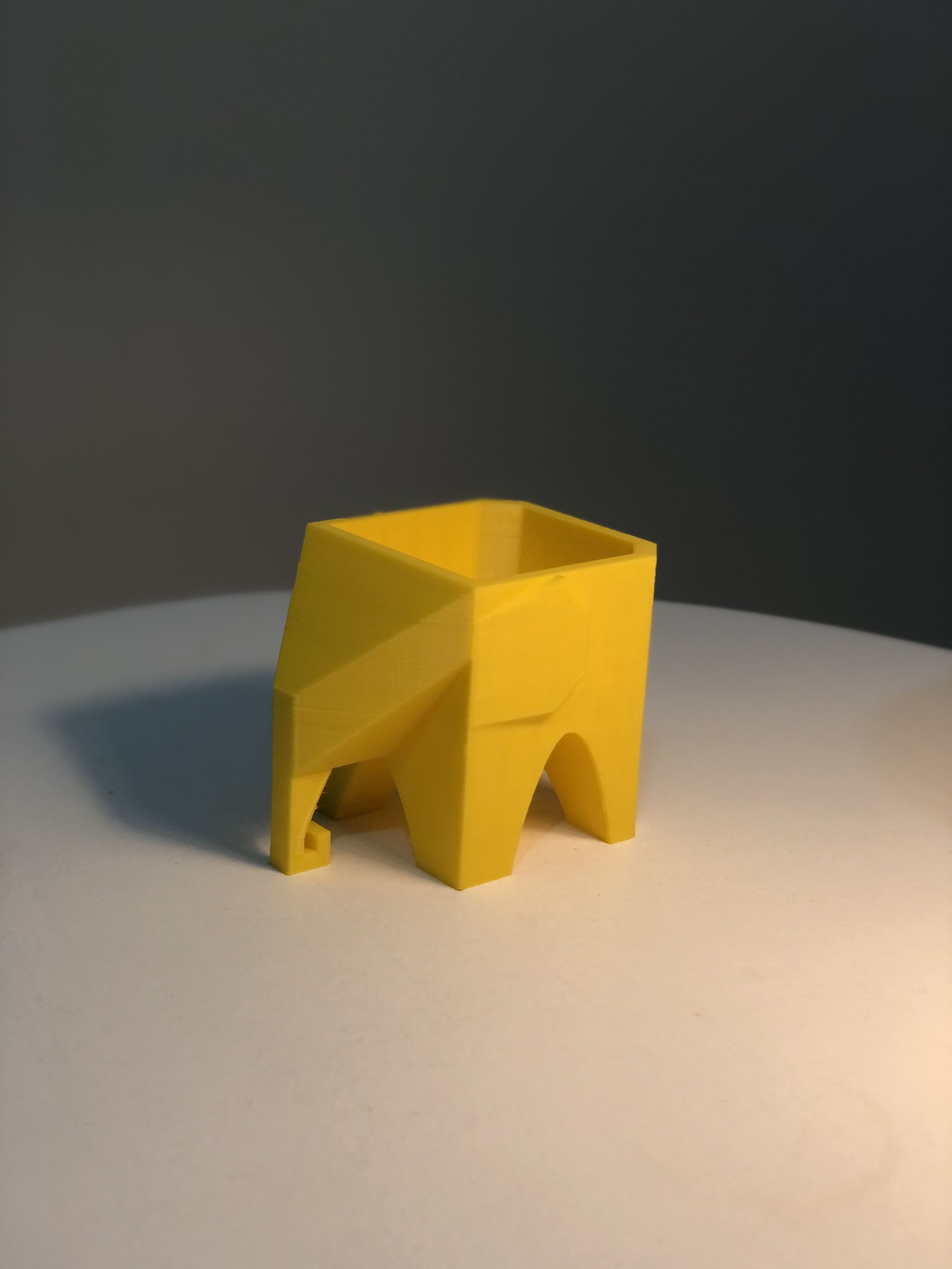 Low poly elephant planter for succulent plants 3D print model_6