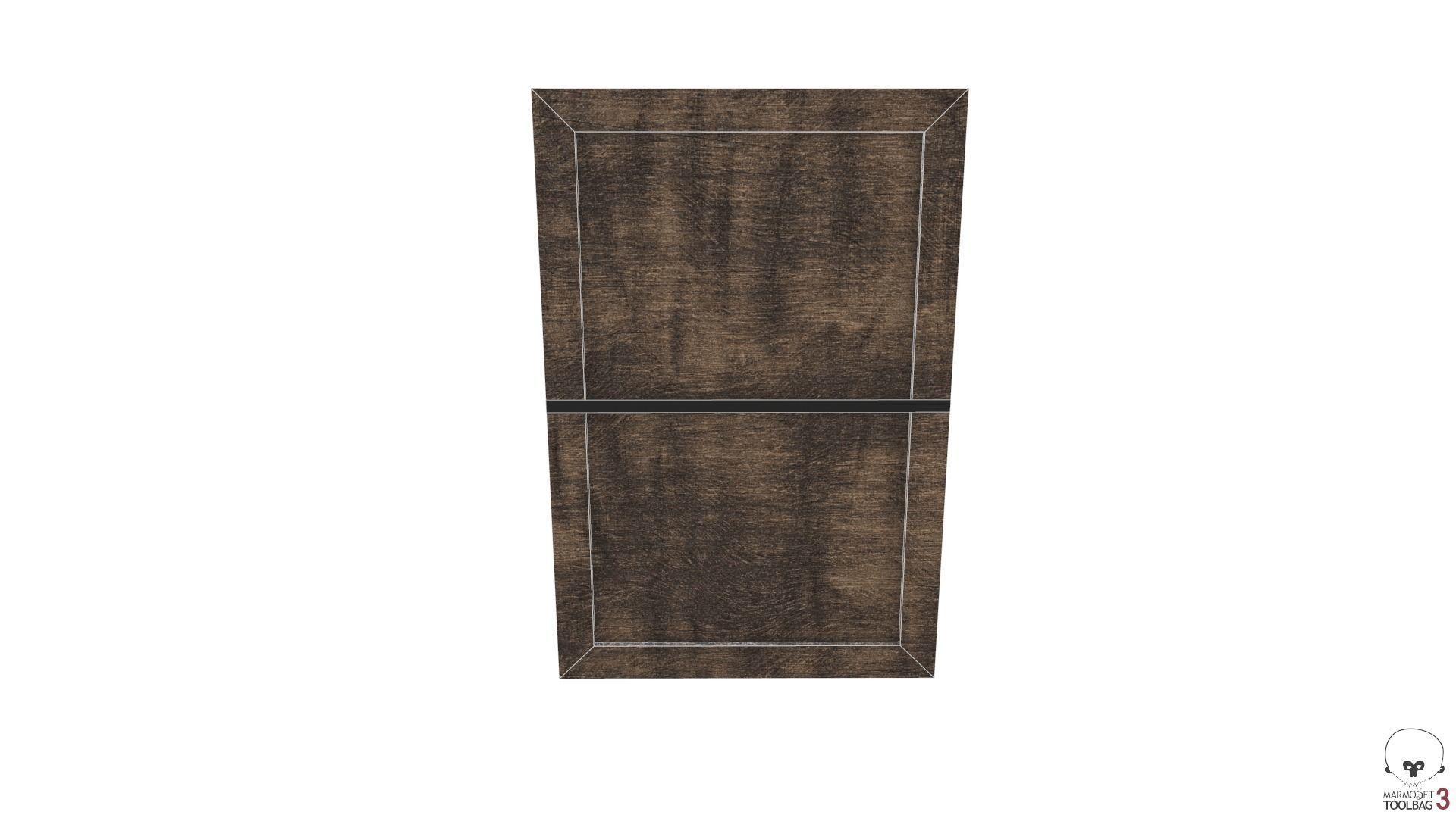 Low Poly Wooden Crate 4 Low-poly 3D model_8