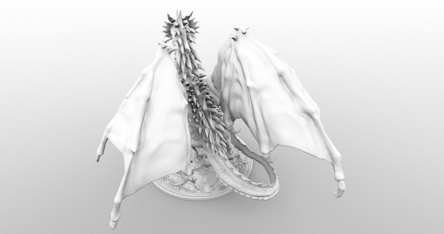 High Resolution Gargantuan Red Dragon Miniature 3D print model_9