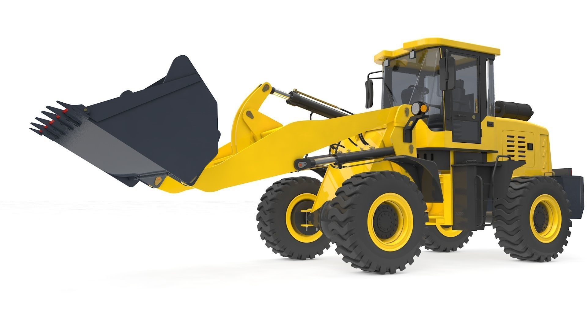 Wheel Loader Rigged and Animated 3D model_29