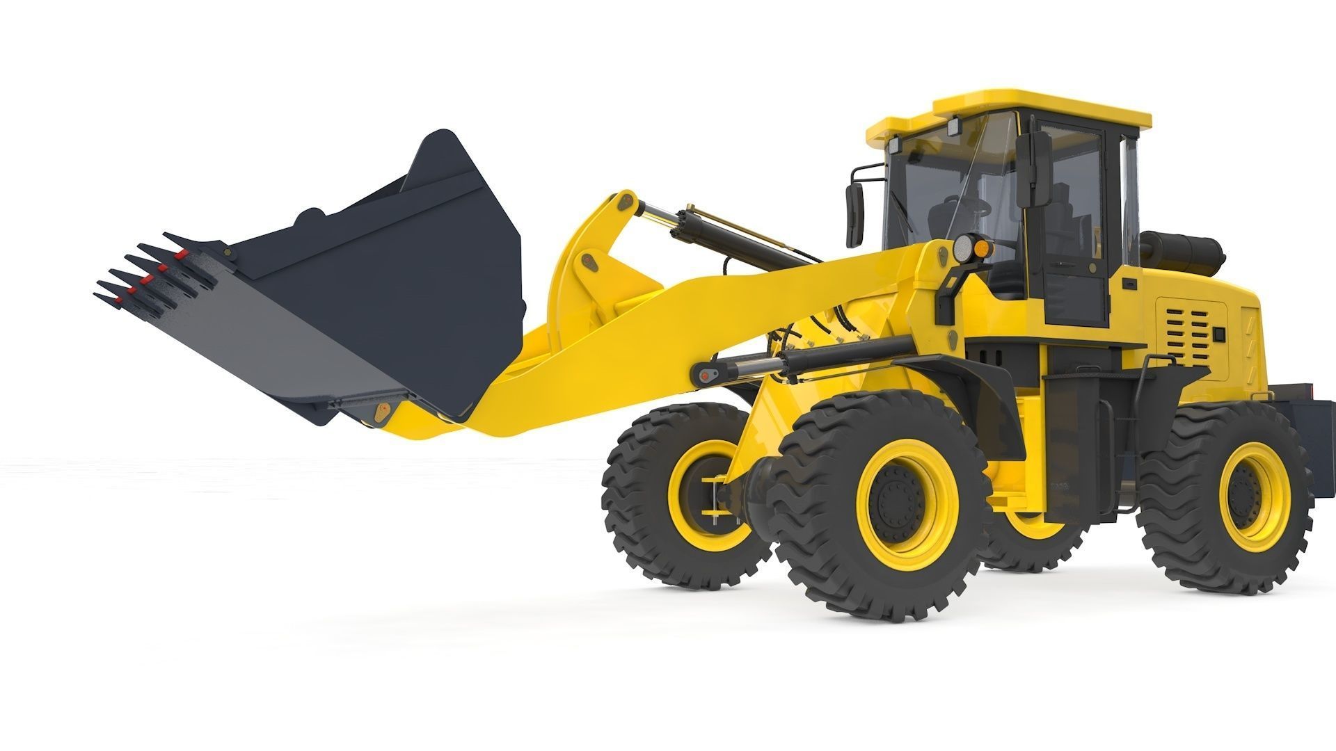 Wheel Loader Rigged and Animated 3D model_28