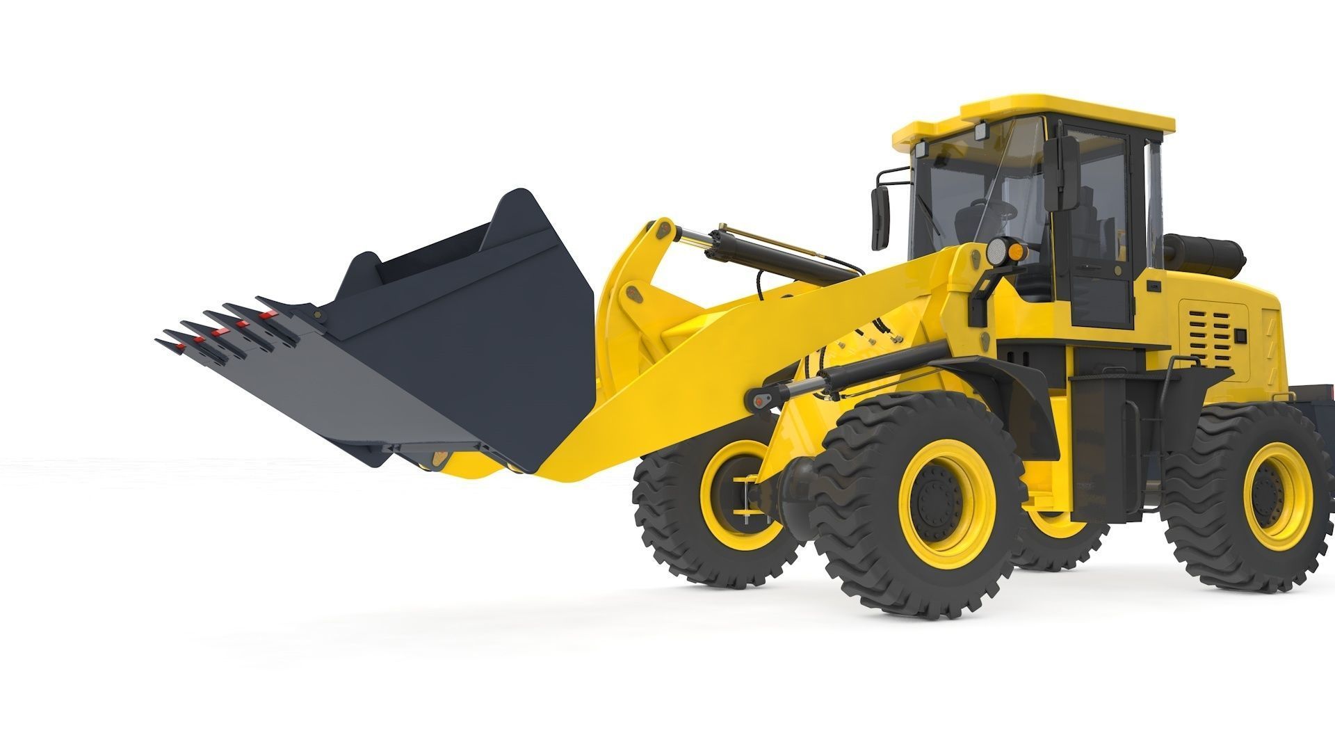 Wheel Loader Rigged and Animated 3D model_25