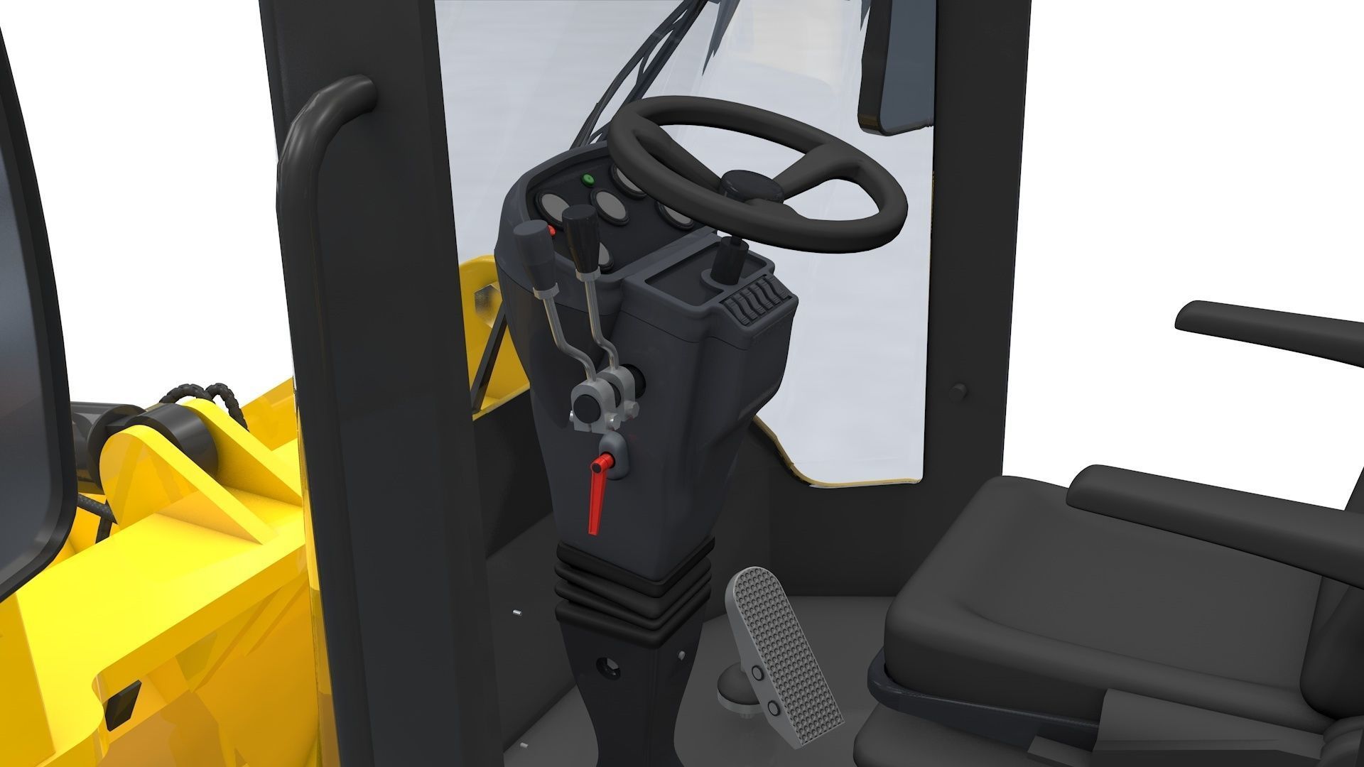 Wheel Loader Rigged and Animated 3D model_23