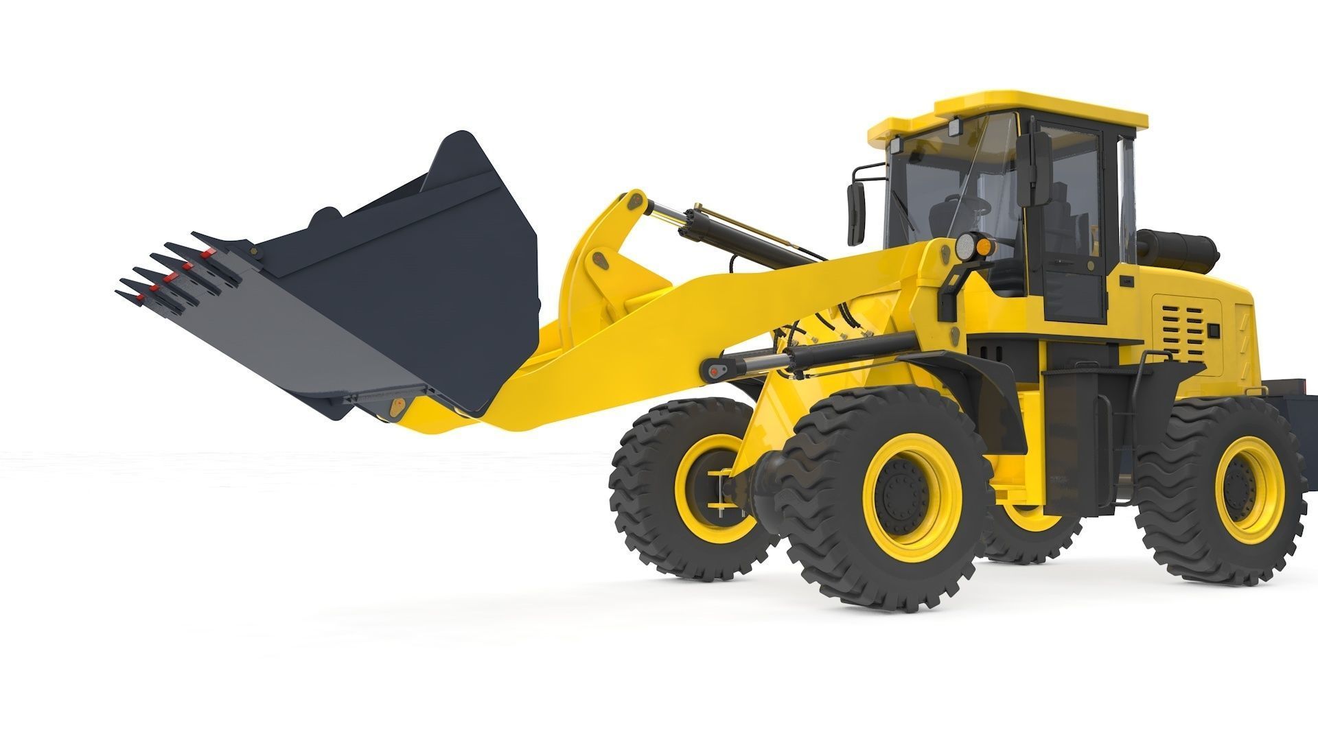 Wheel Loader Rigged and Animated 3D model_27