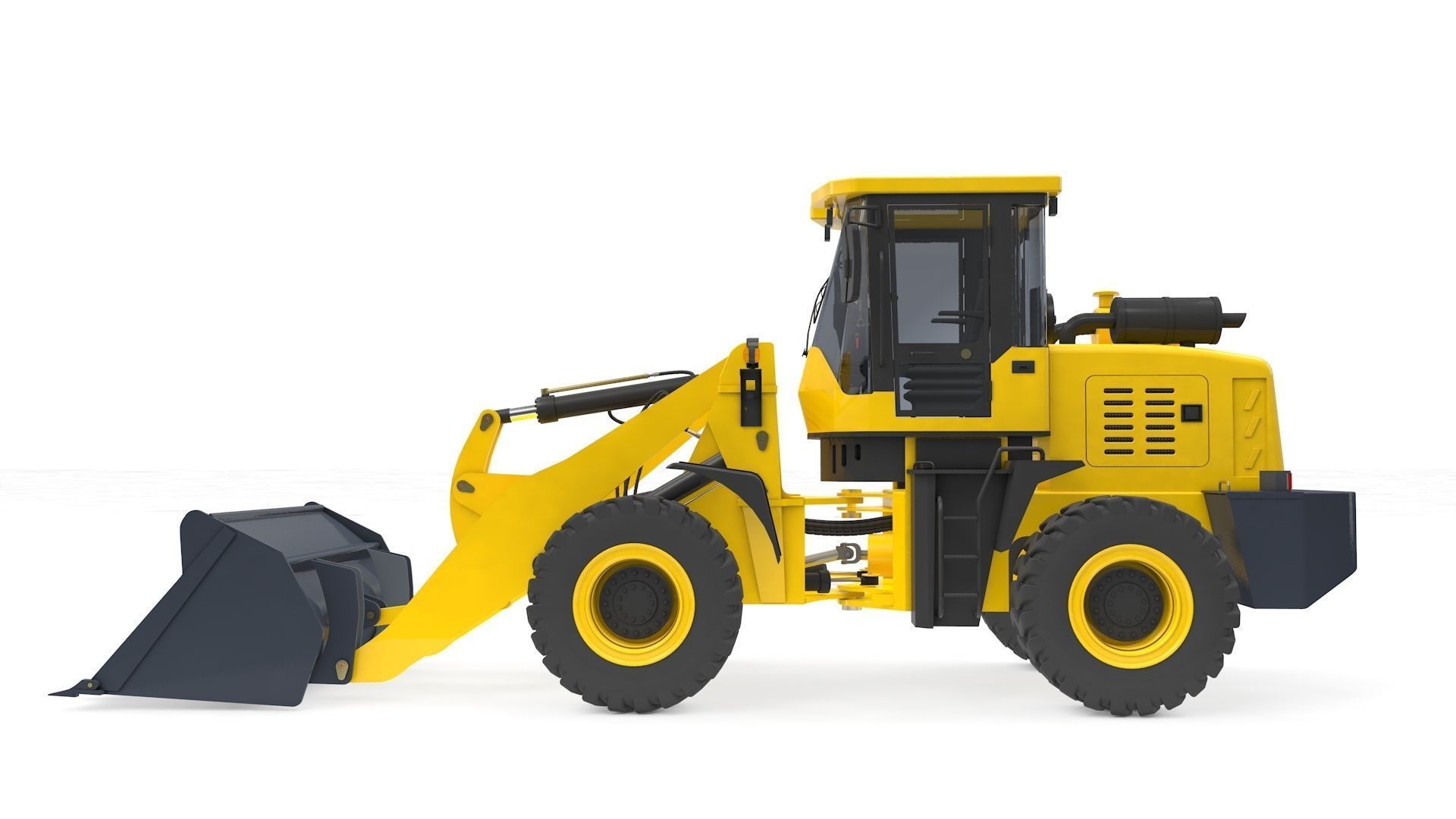 Wheel Loader Rigged and Animated 3D model_20