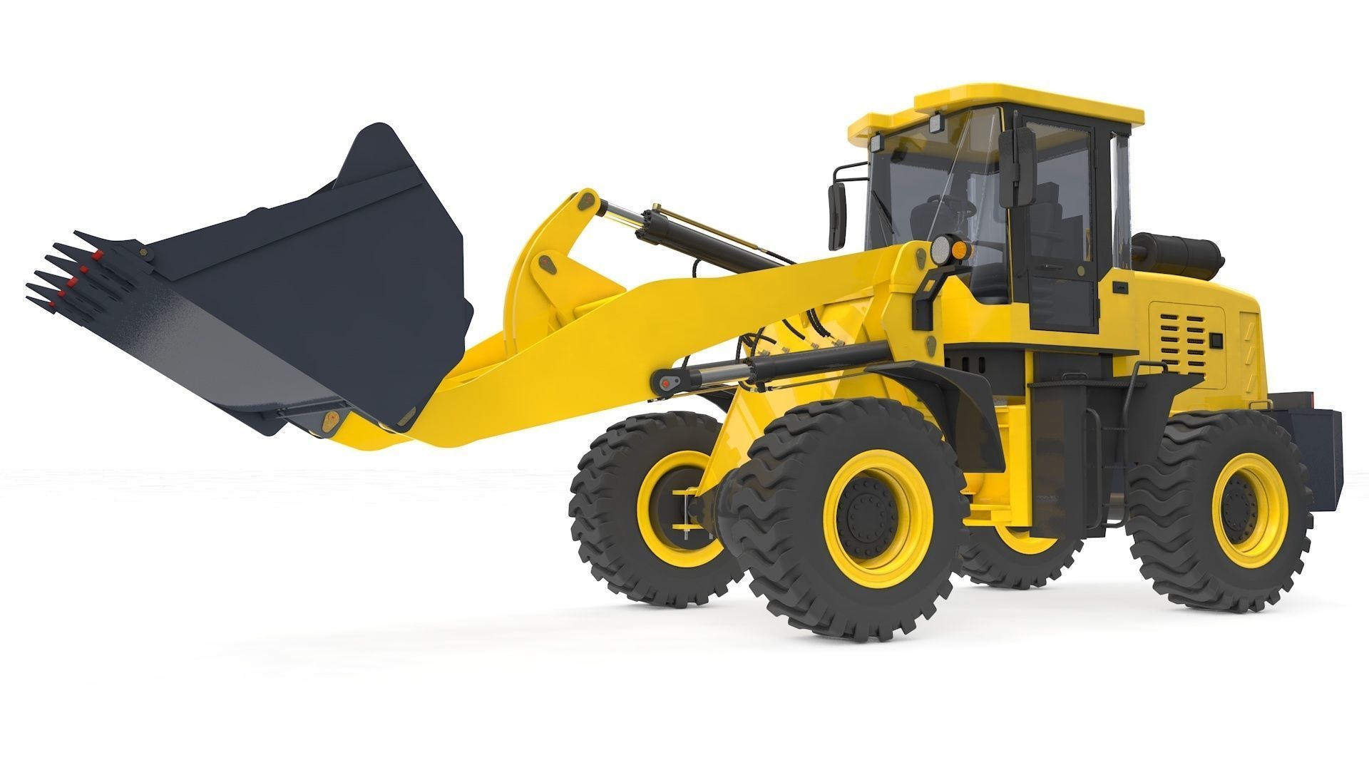 Wheel Loader Rigged and Animated 3D model_31