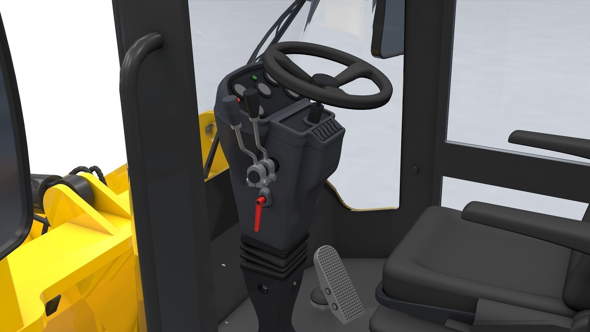 Wheel Loader Rigged and Animated 3D model_24