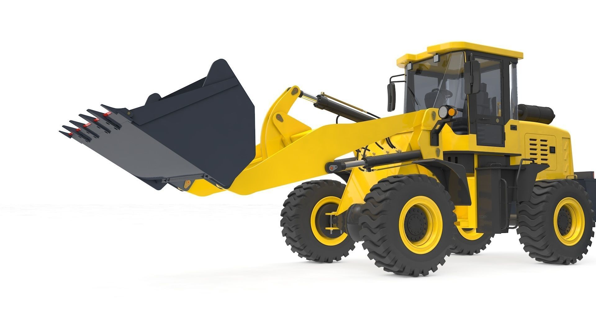 Wheel Loader Rigged and Animated 3D model_26
