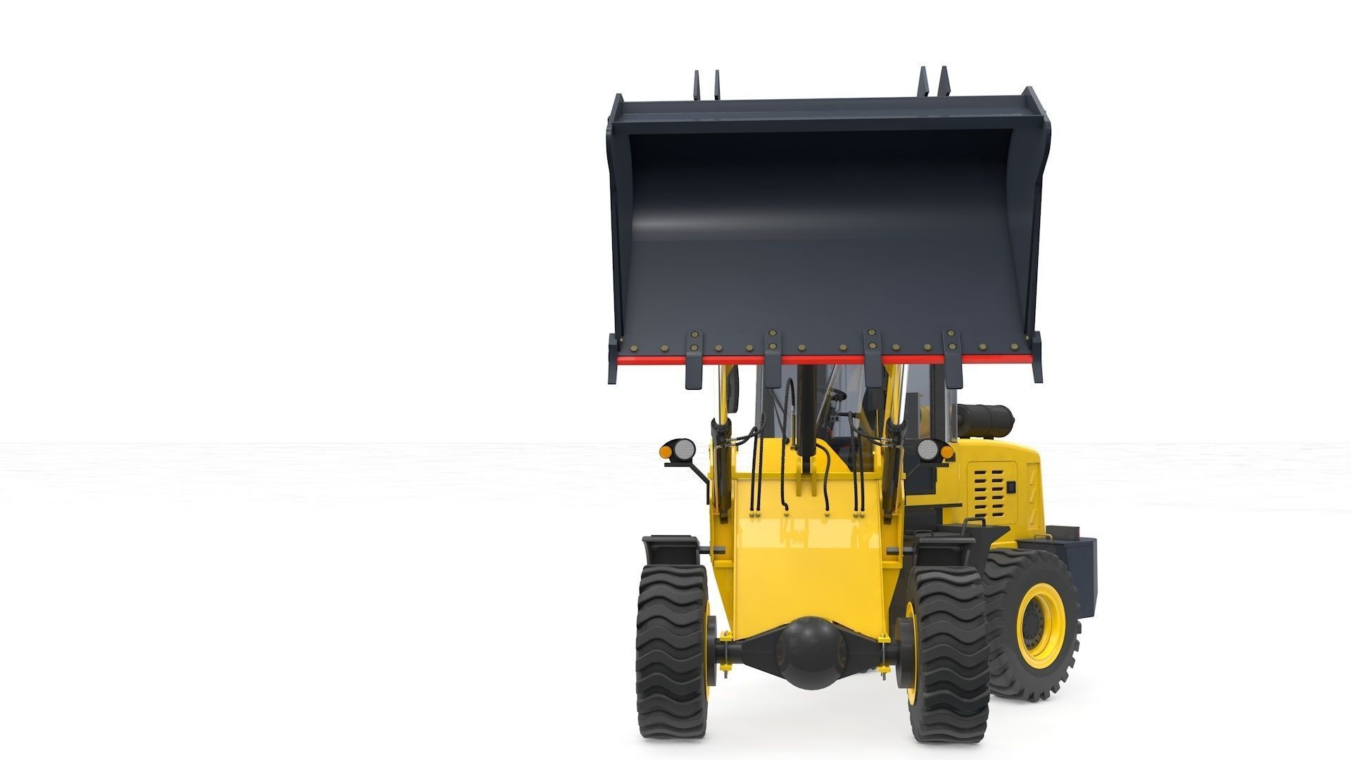 Wheel Loader Rigged and Animated 3D model_16