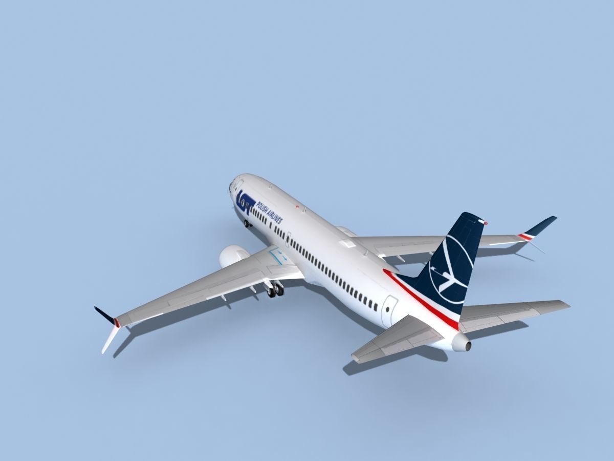 Boeing 737-800 Max Polish LOT 3D model_7