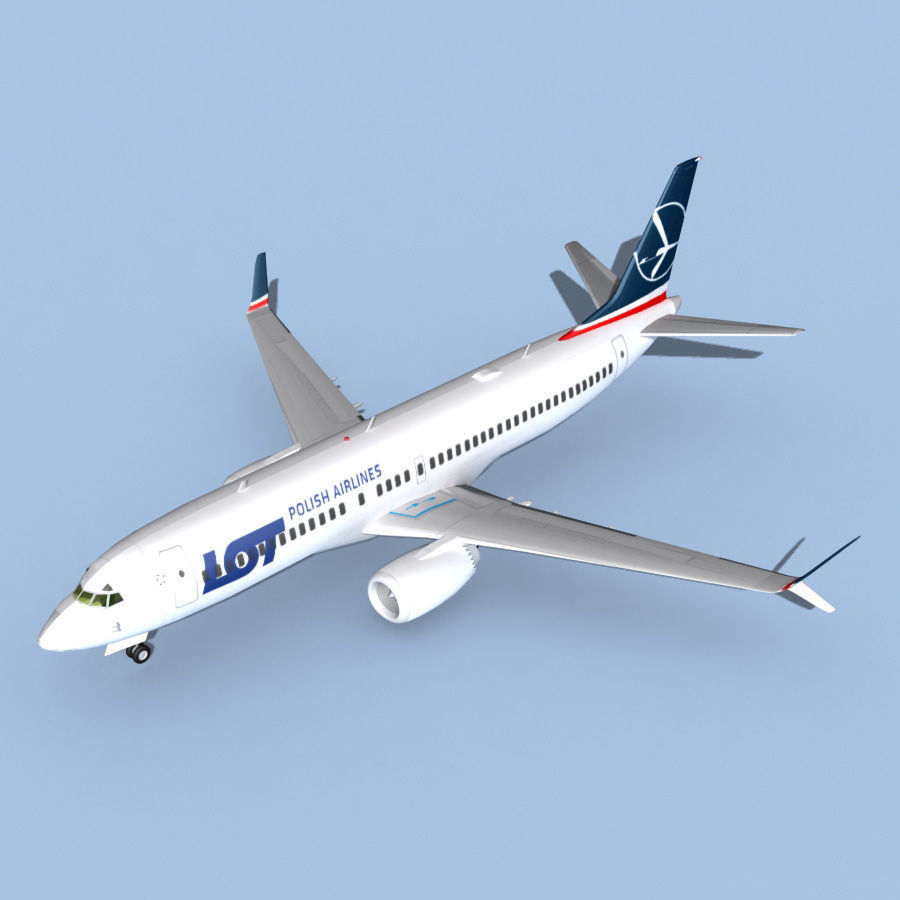 Boeing 737-800 Max Polish LOT 3D model_11