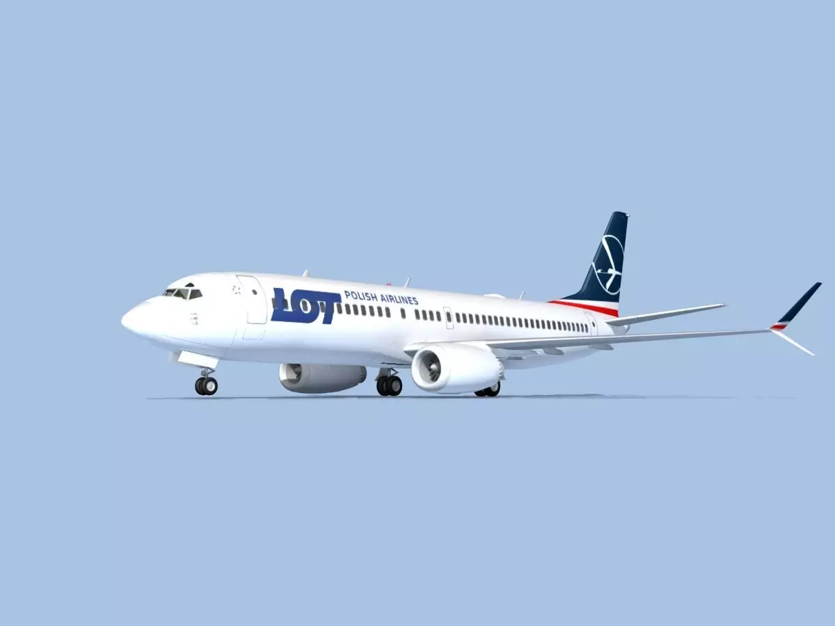 Boeing 737-800 Max Polish LOT 3D model_0
