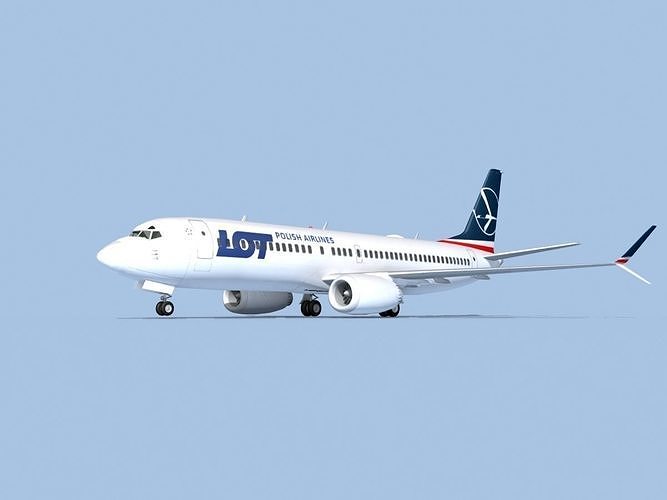Boeing 737-800 Max Polish LOT 3D model
