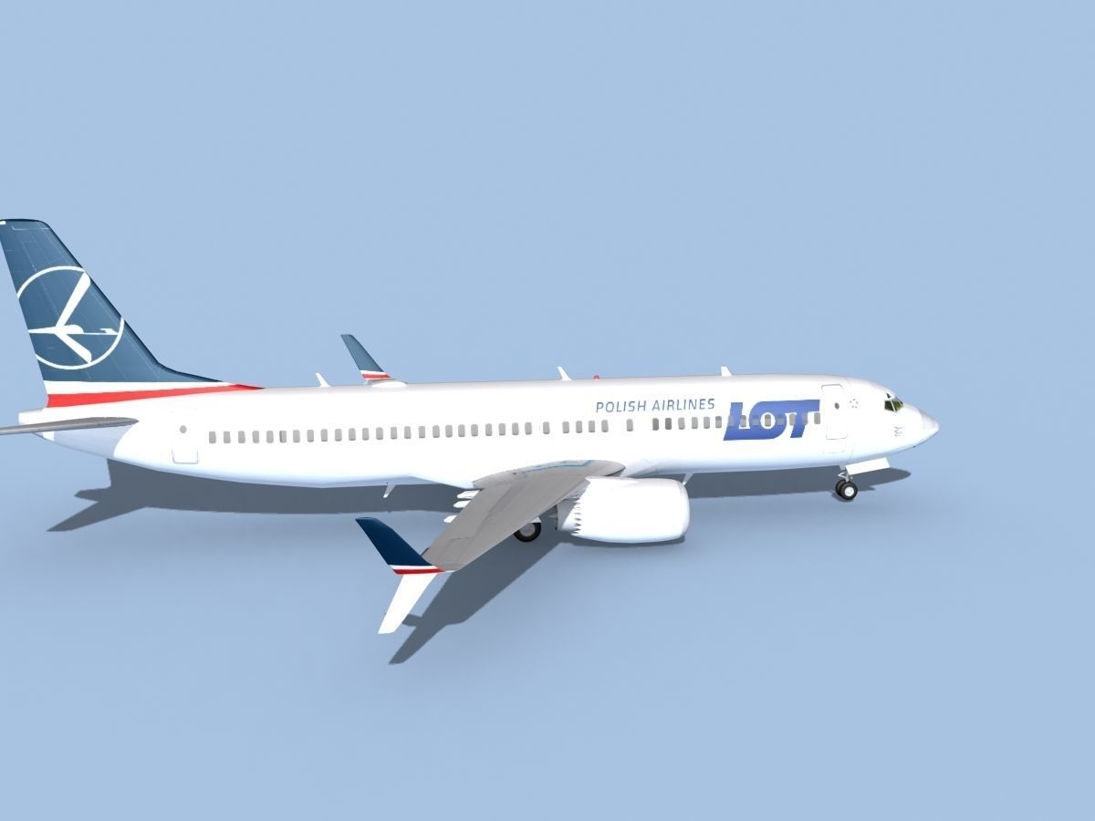 Boeing 737-800 Max Polish LOT 3D model_4