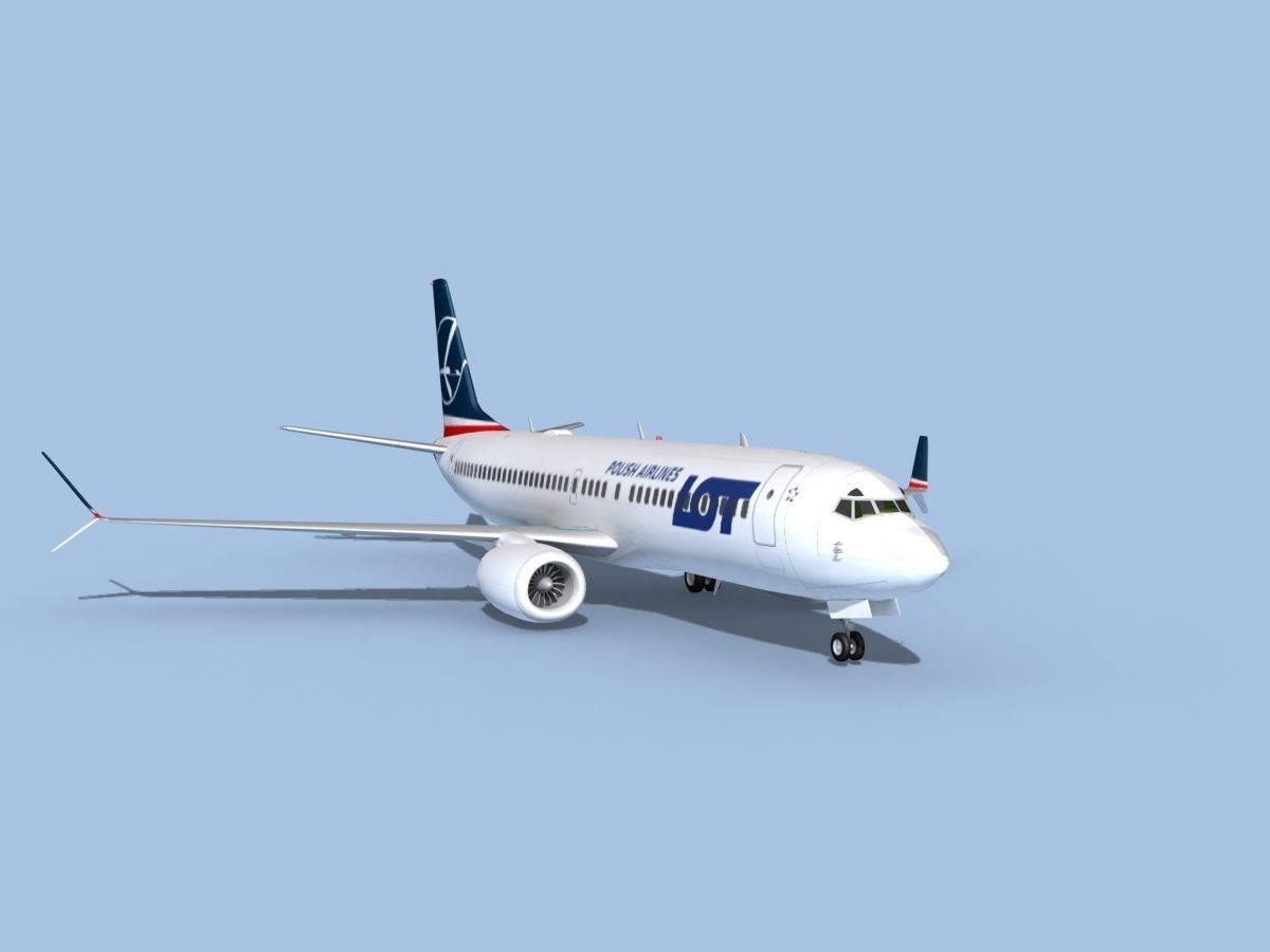 Boeing 737-800 Max Polish LOT 3D model_2