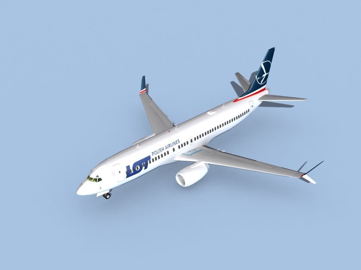 Boeing 737-800 Max Polish LOT 3D model_10