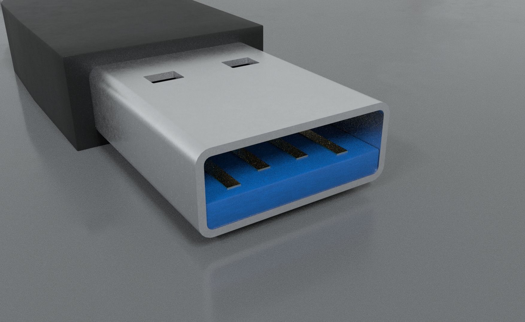 USB to USB Type-C Low-poly 3D model_2