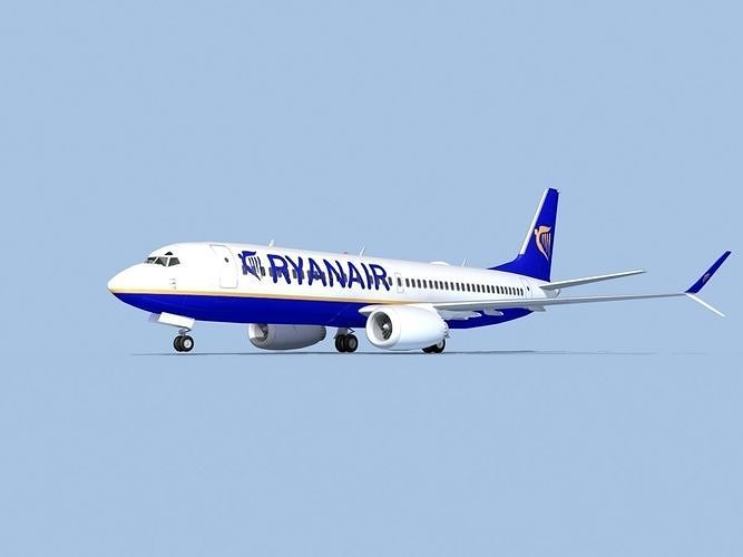 Boeing 737-800 Max Ryanair 3D model