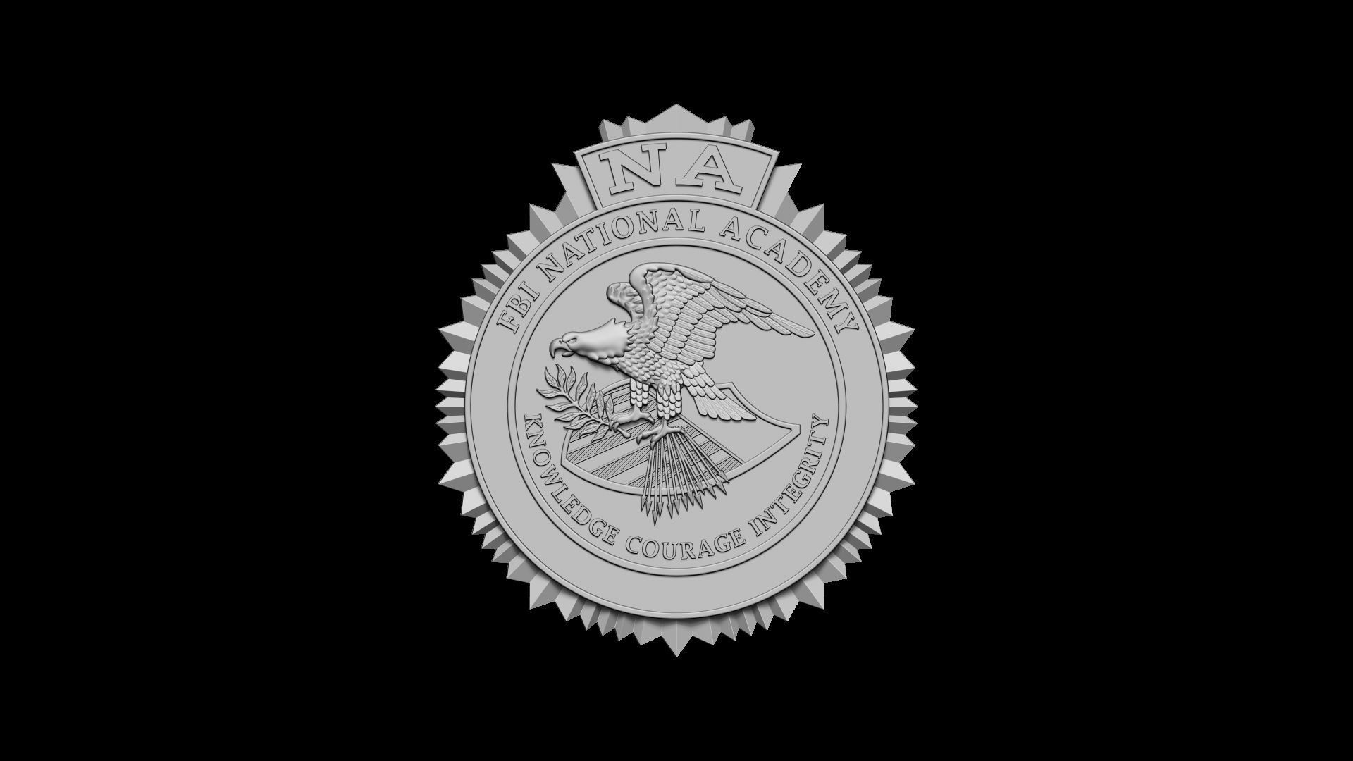 FBI national academy seal 3D print model_2