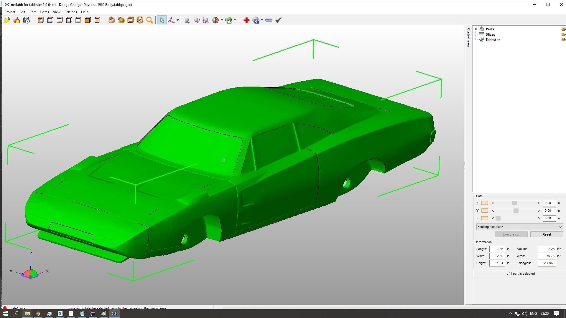 Dodge Charger Daytona 1969 3D print model_10